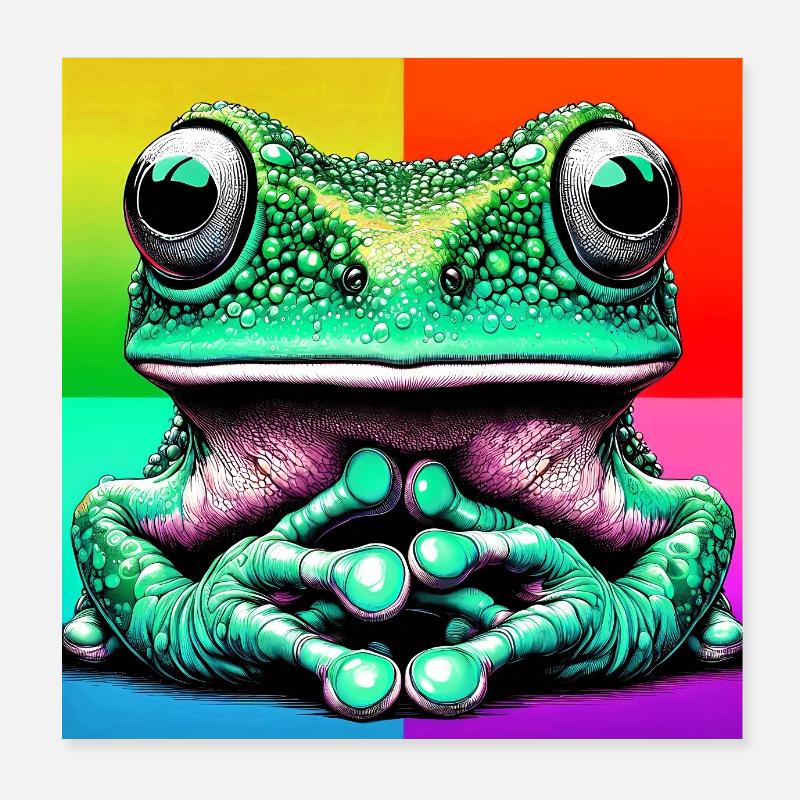 frog Poster 8" x 8" (20x20 cm)