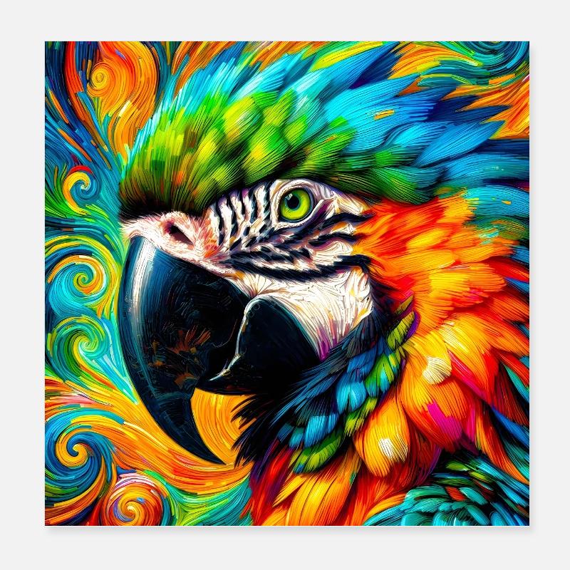 Papagei Poster 20x20 cm