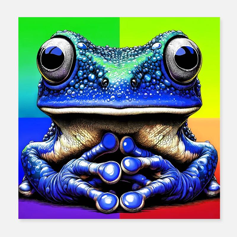 Frosch Poster 20x20 cm