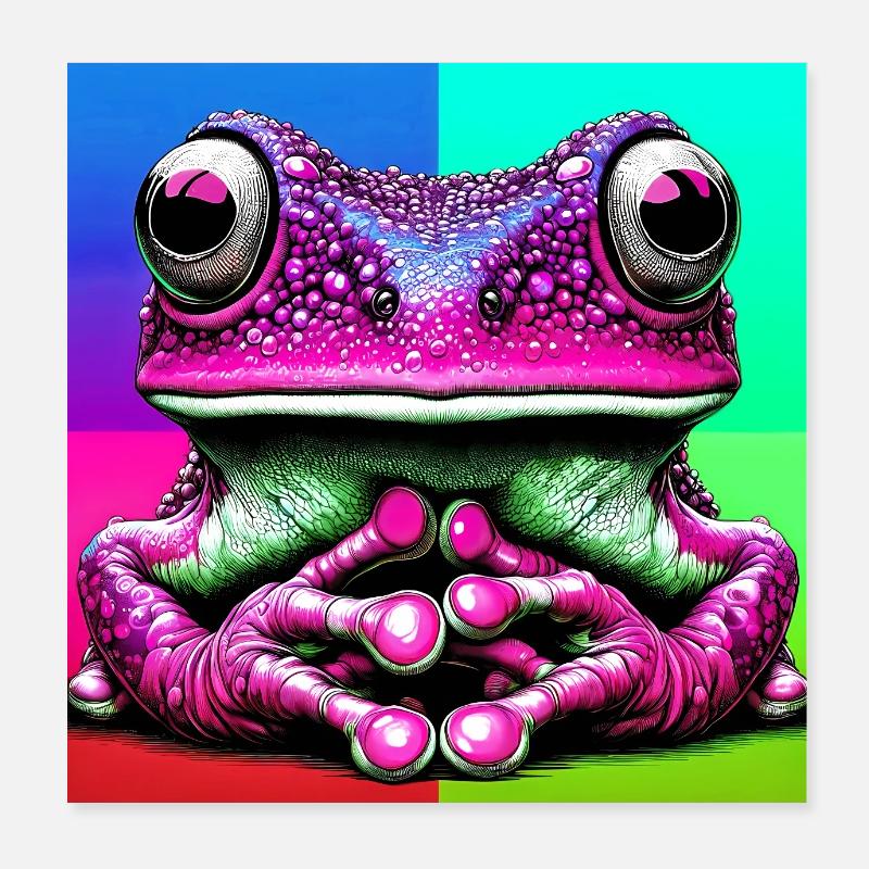 frog Poster 8" x 8" (20x20 cm)