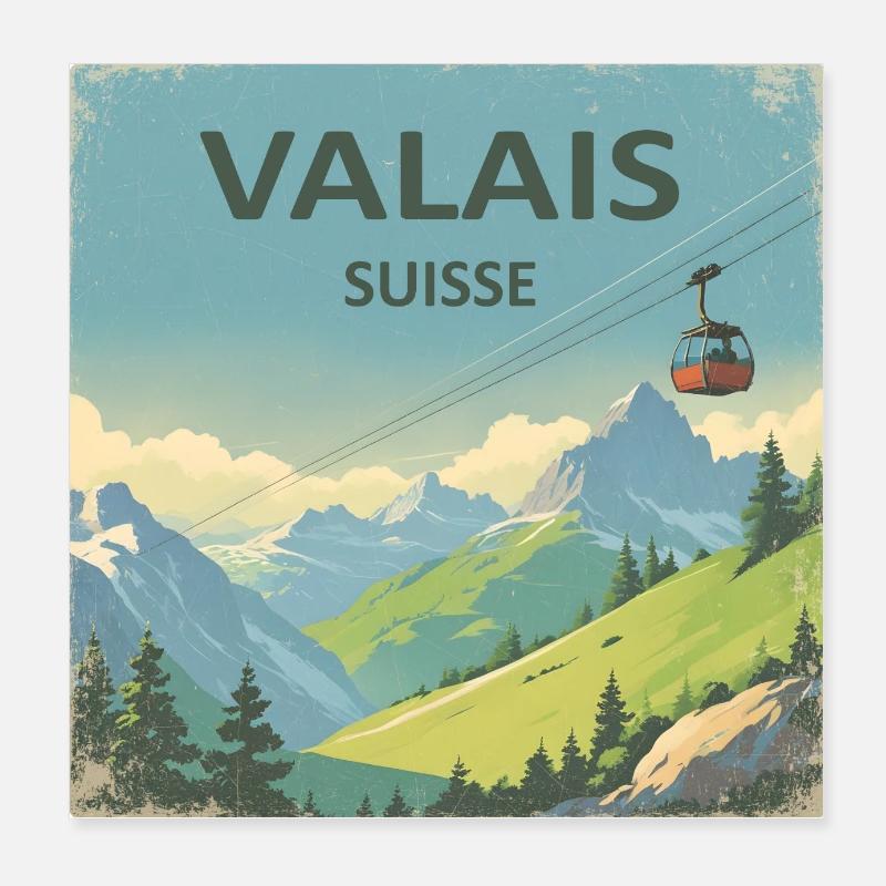 Valais Poster 20x20 cm