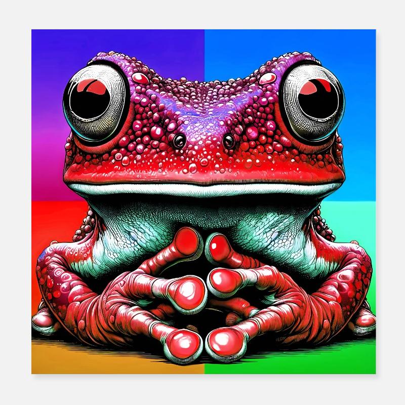Frosch Poster 20x20 cm