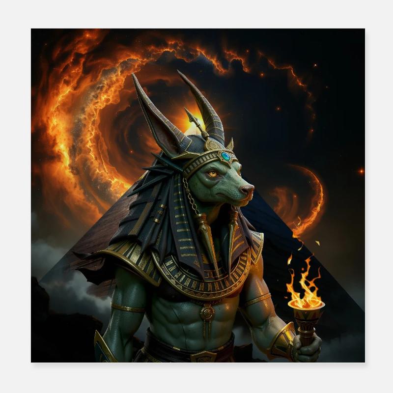 Anubis Guerrier du Feu Poster 20 x 20 cm