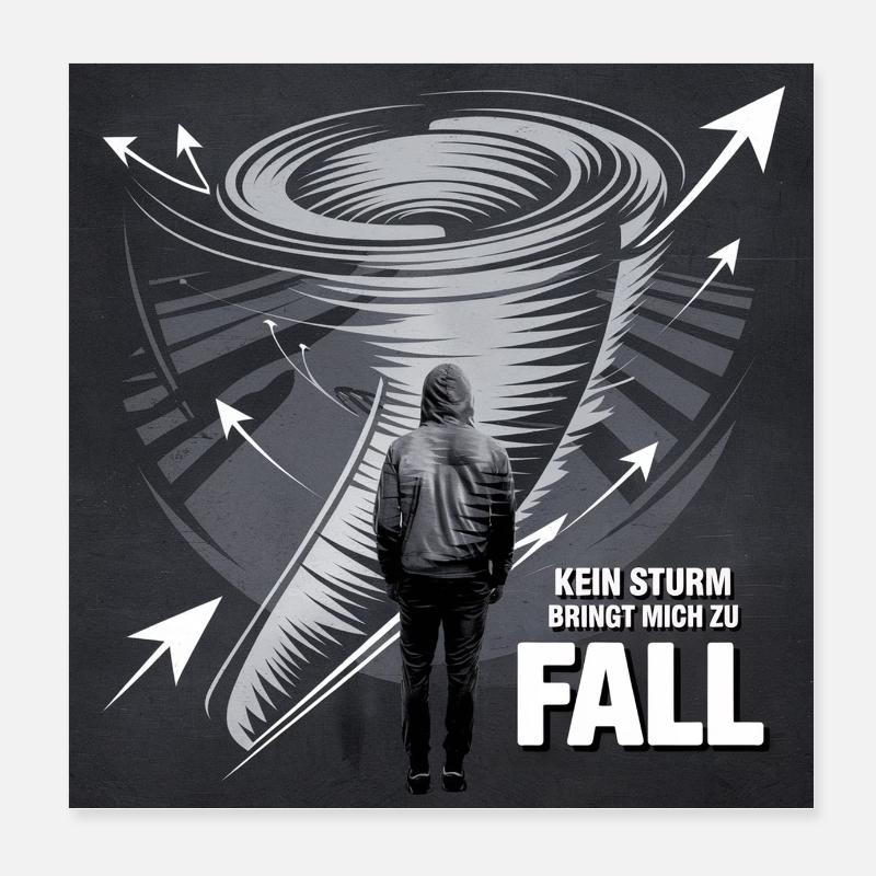 Kein Sturm Bringt Mich Zu Fall Poster 20x20 cm