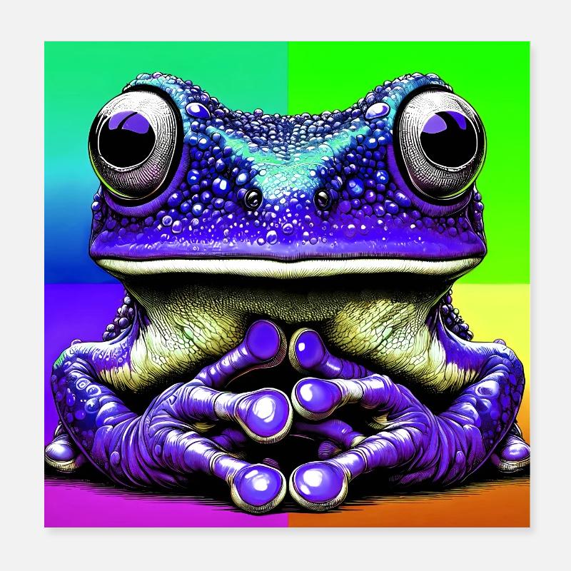 frog Poster 8" x 8" (20x20 cm)