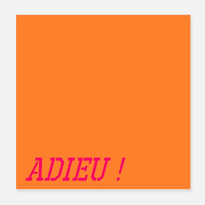 Mots d'adieu Poster 20 x 20 cm