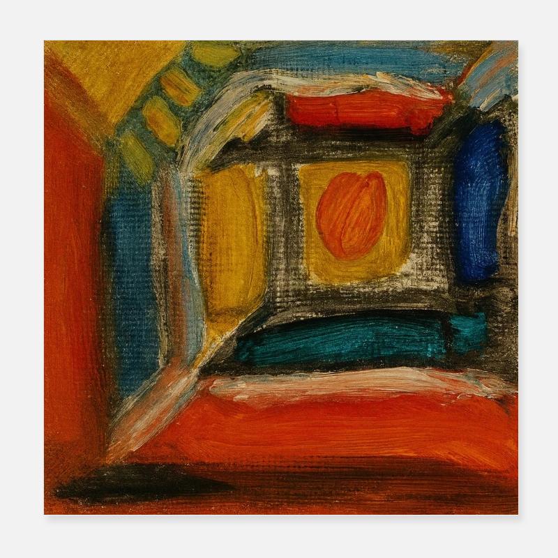 Colored Interior Fragment Poster 8" x 8" (20x20 cm)
