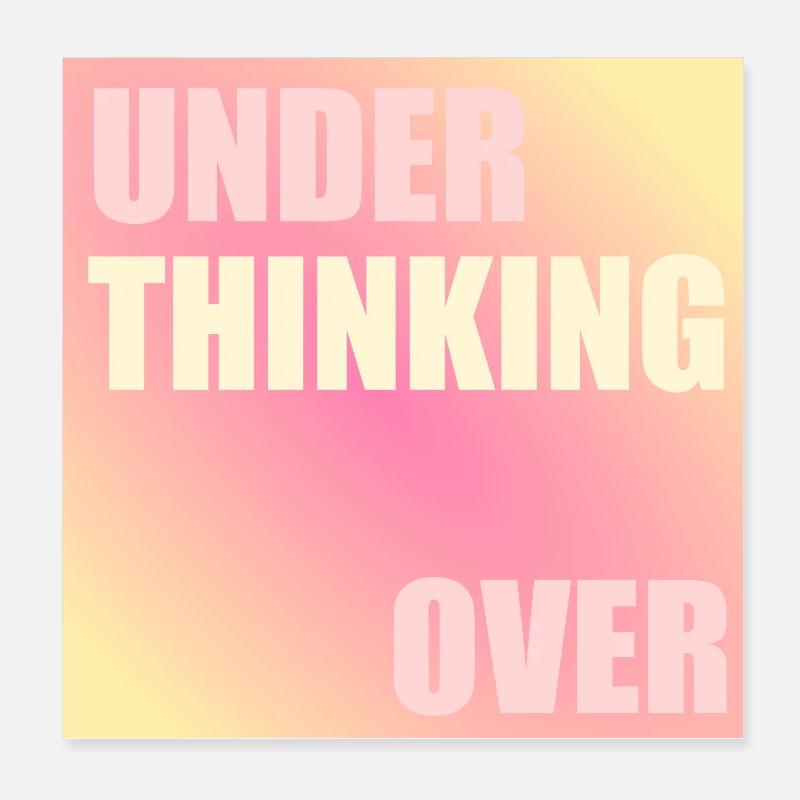 Thinking Poster 8" x 8" (20x20 cm)