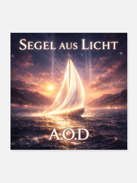 Segel aus Licht (Maincover) - Poster 20x20 cm - Weiß - Vorne