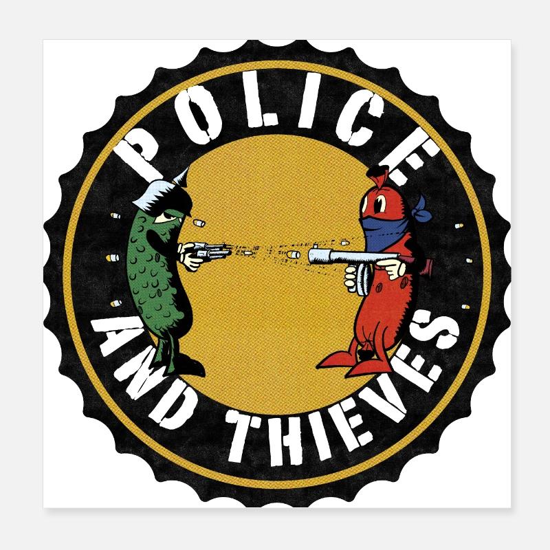 Police And Thieves Poster 20x20 cm