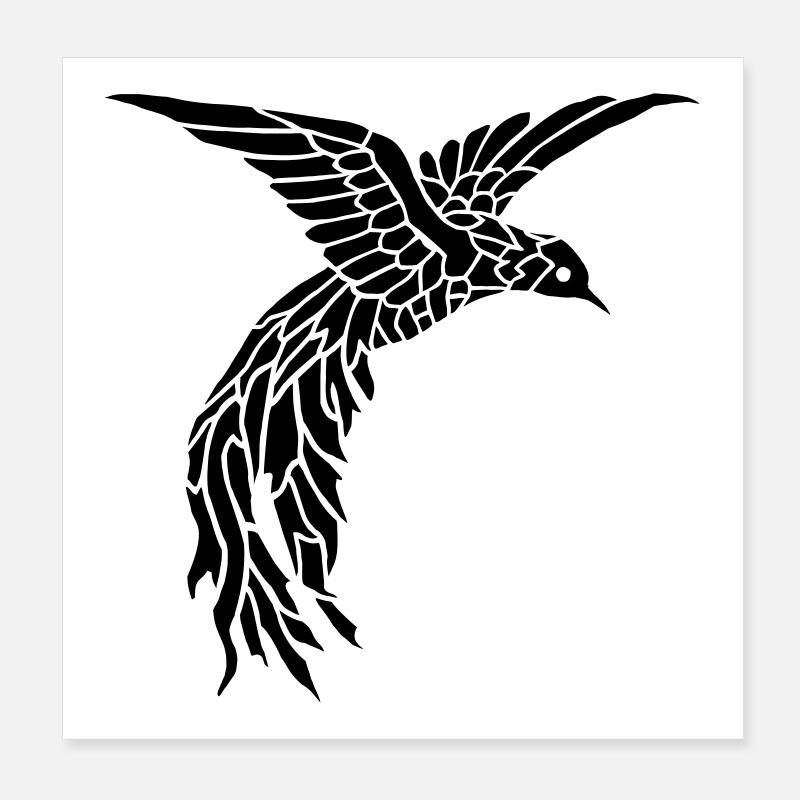 Oiseau Poster 20 x 20 cm