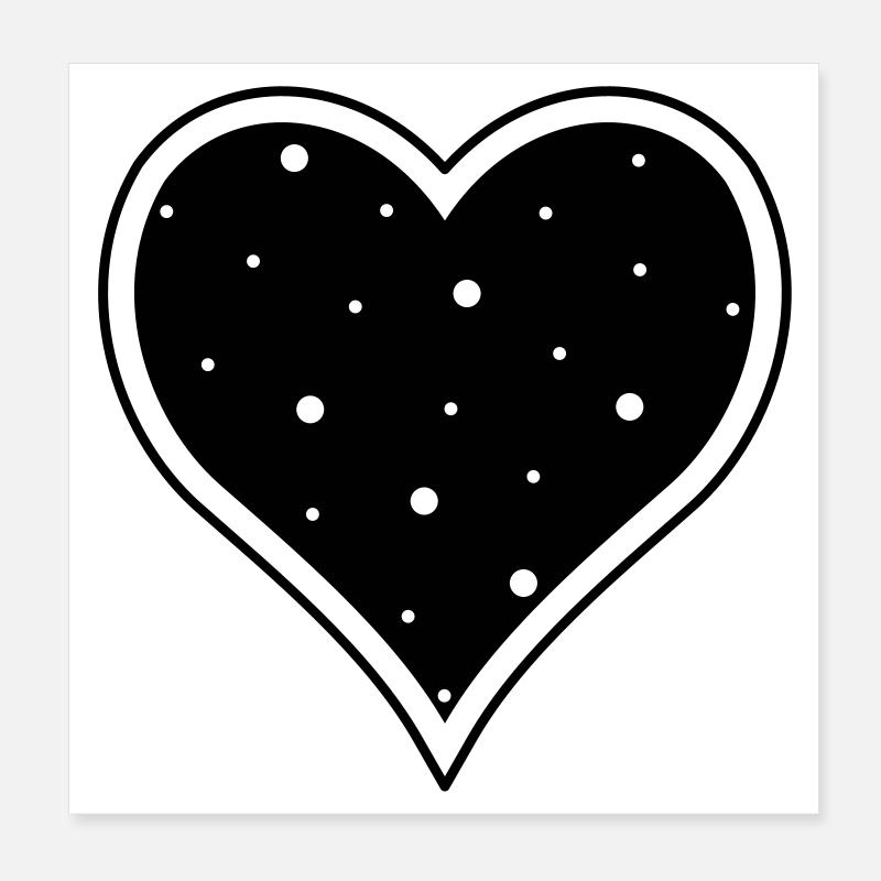 Herz Geburtstag Geschenk Liebe Freundschaft Poster 20x20 cm