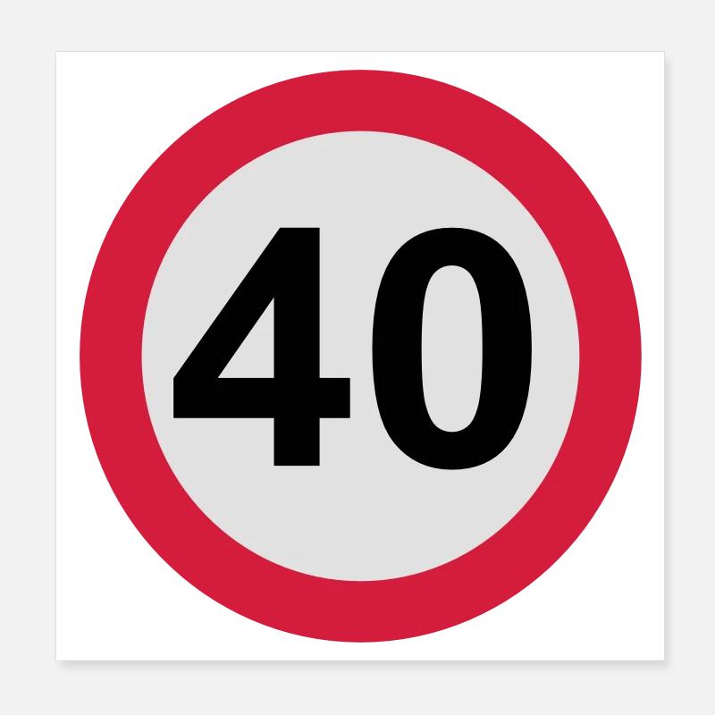 40 ans Poster 20 x 20 cm