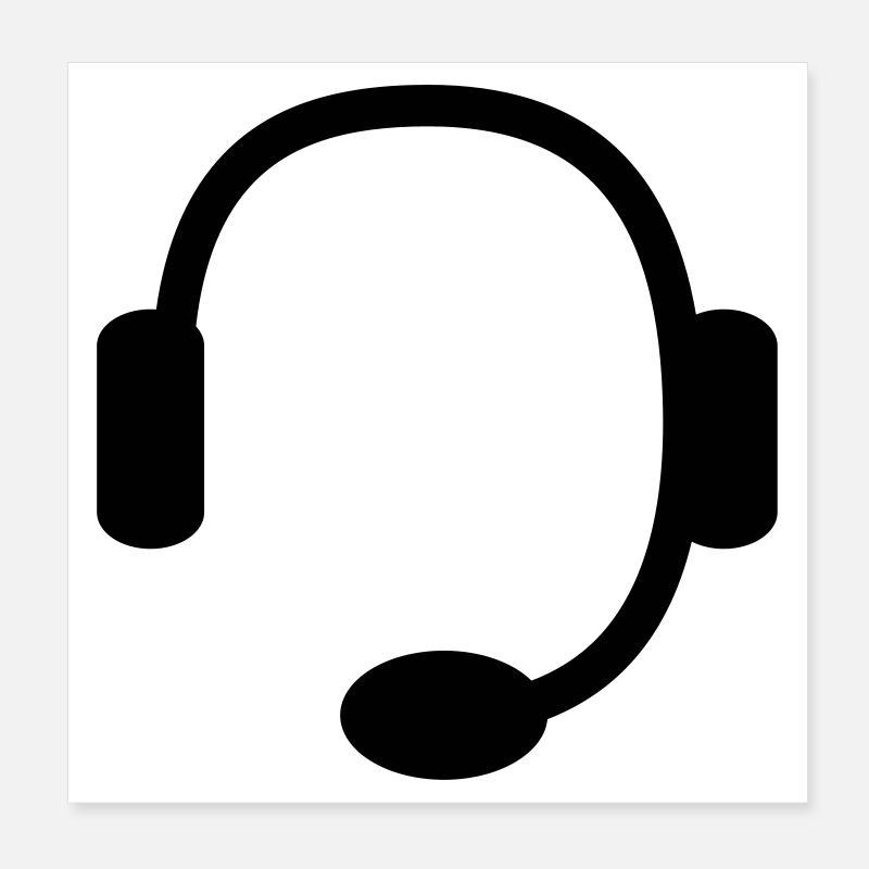 headset Poster 8" x 8" (20x20 cm)