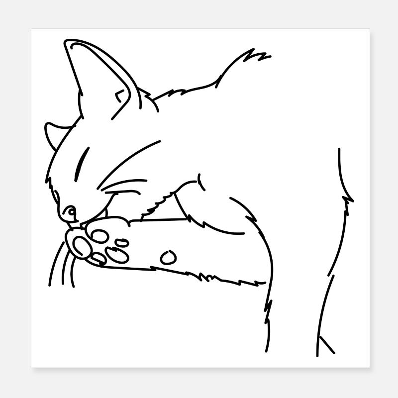 Chat Poster 20 x 20 cm