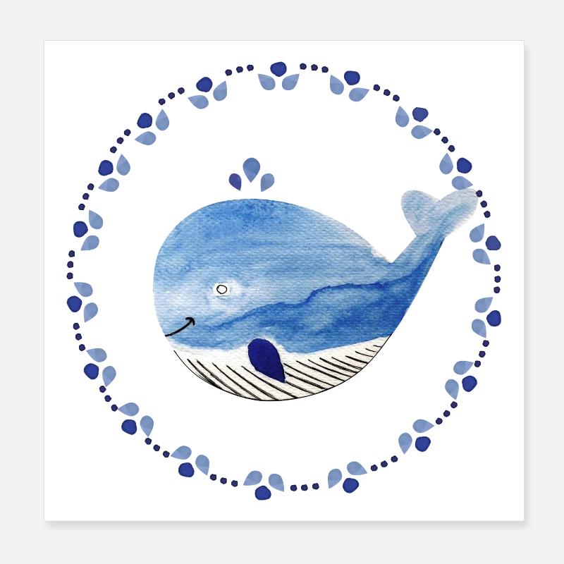 Petite baleine Poster 20 x 20 cm