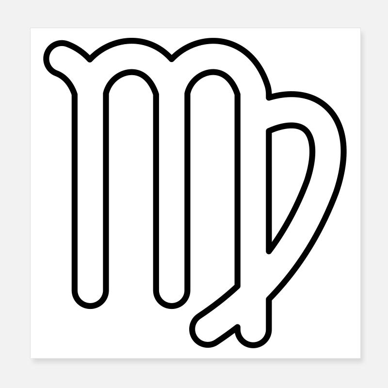 Jungfrau Sternzeichen Sternbild Tierkreiszeichen Poster 20x20 cm