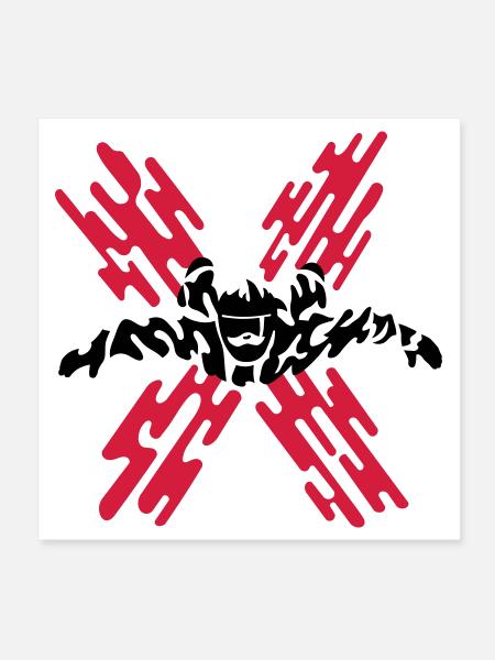 skydiver extreme - Poster 8" x 8" (20x20 cm) - white - Front