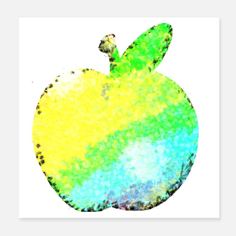 Apfel Poster 20x20 cm