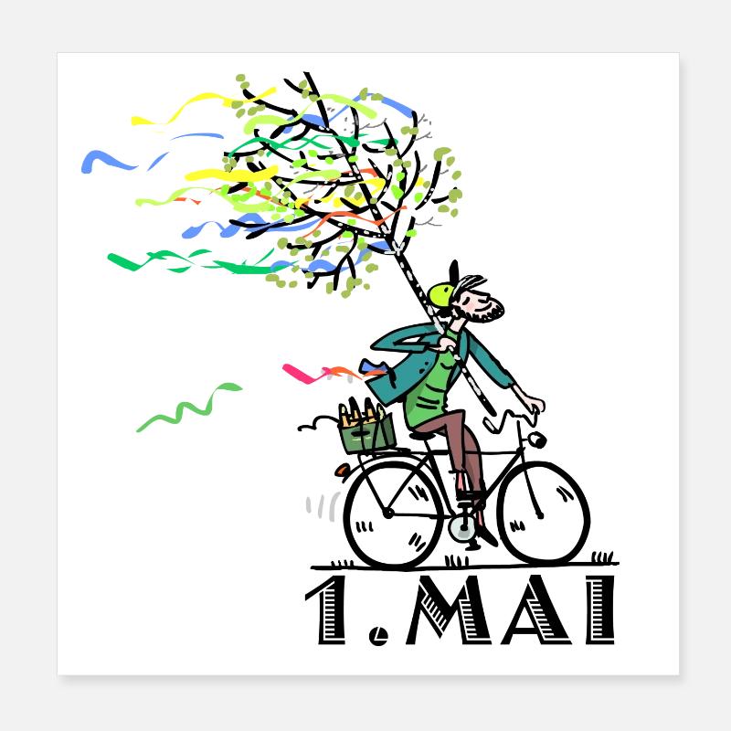 Erster Mai Poster 20x20 cm