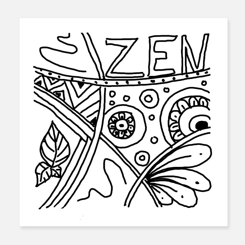 Zen Poster 20 x 20 cm