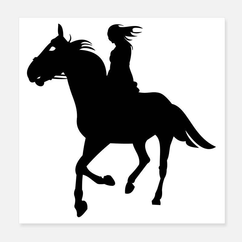 Chevaux, cheval, équitation, cheval, poney, Poster 20 x 20 cm