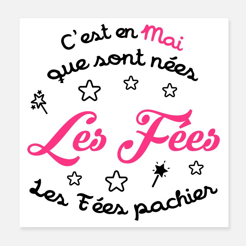 fille / fée / princesse / bébé Poster 20 x 20 cm