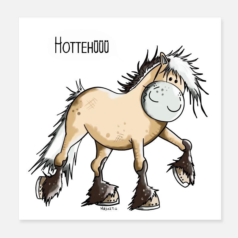 Hottehüüü Norweger - Poster 20x20 cm - Weiß