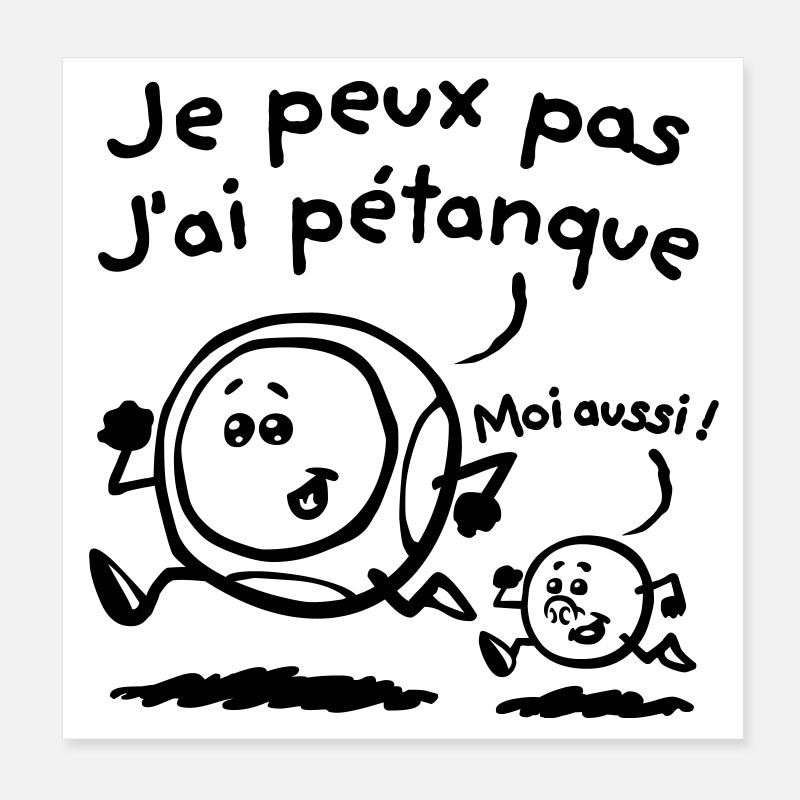 J'ai pétanque Poster 20 x 20 cm
