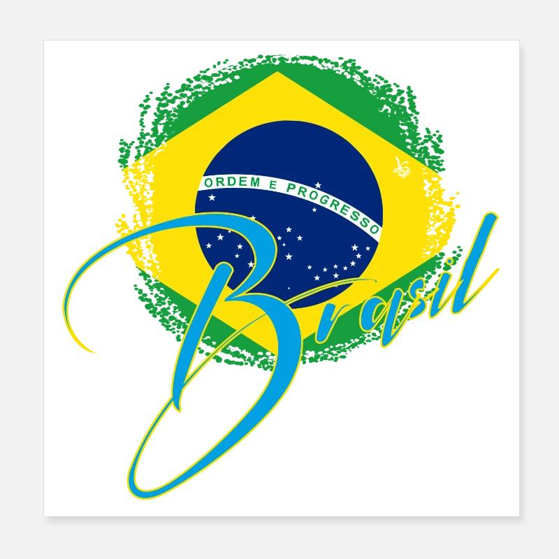 Brésil Signatrue Poster 20 x 20 cm