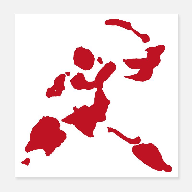 Figurine de guerrier chasseur lourd éclaboussures de sang Poster 20 x 20 cm