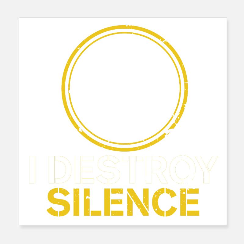 Drums Drummer Drumsticks Percussion Poster 8" x 8" (20x20 cm)