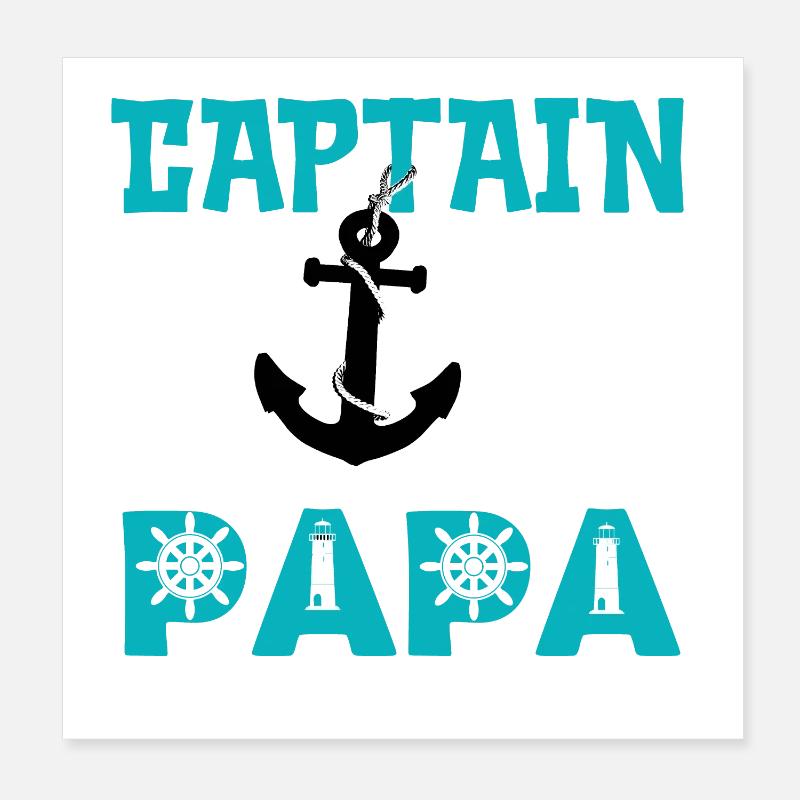 captain papa Poster 20 x 20 cm