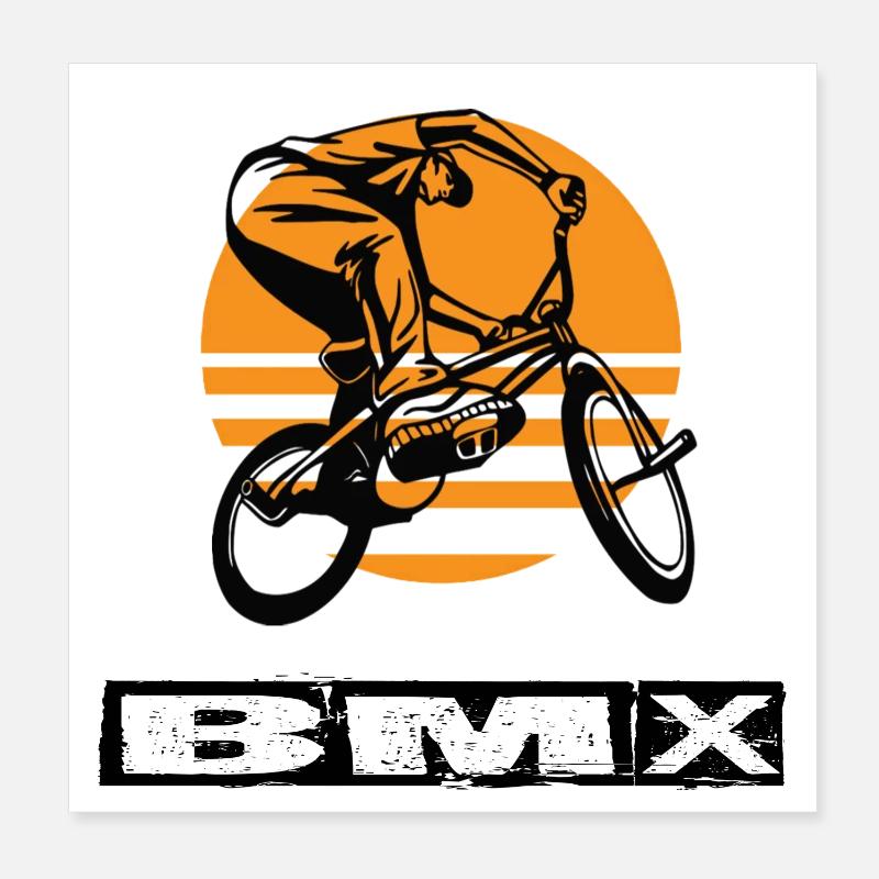 BMX - Poster 20x20 cm - Weiß