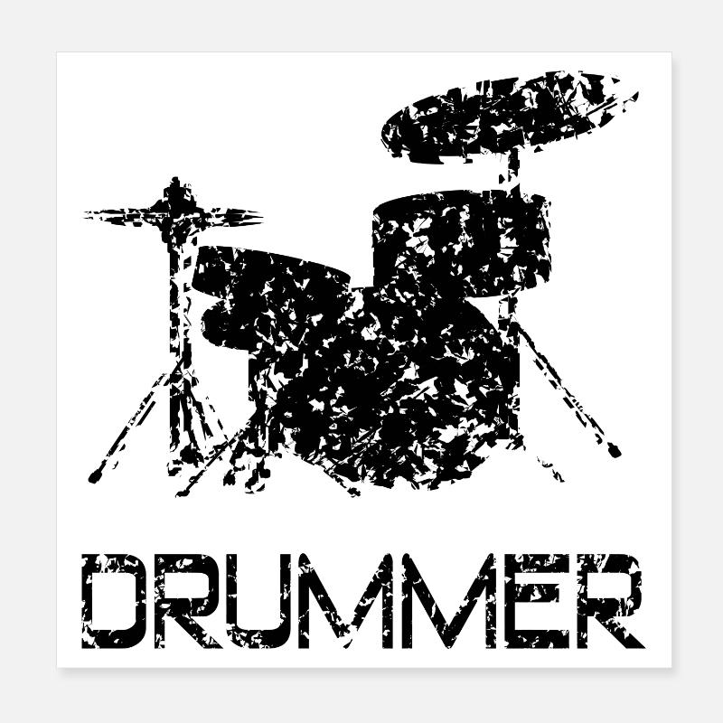 Batterie de batteur Poster 20 x 20 cm