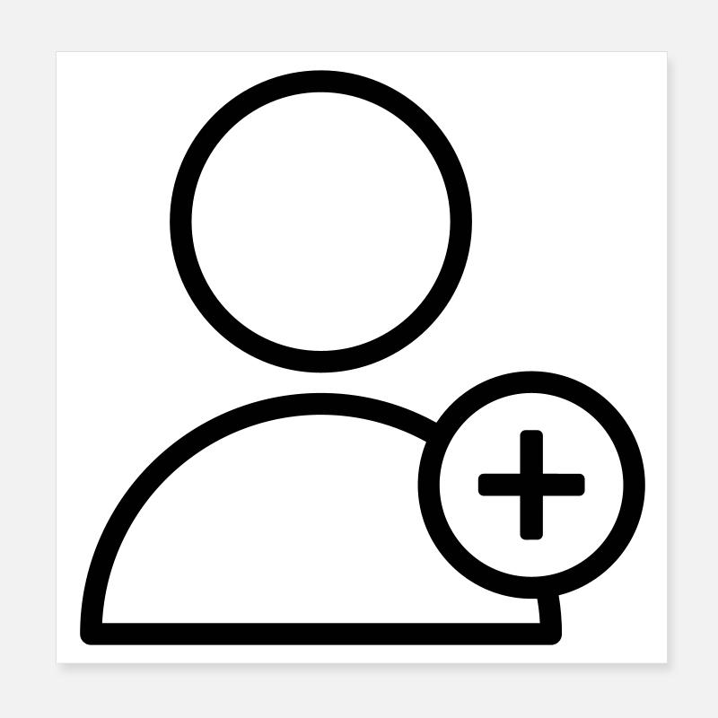 Add Partner Add Friend add Poster 8" x 8" (20x20 cm)
