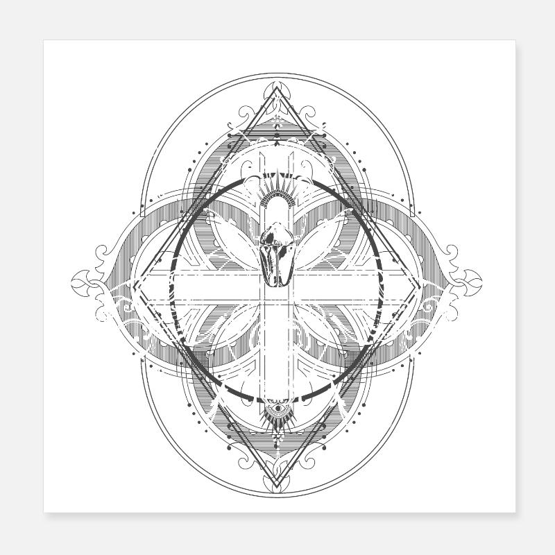 Insects Psychedelic Bug Pattern Poster 8" x 8" (20x20 cm)