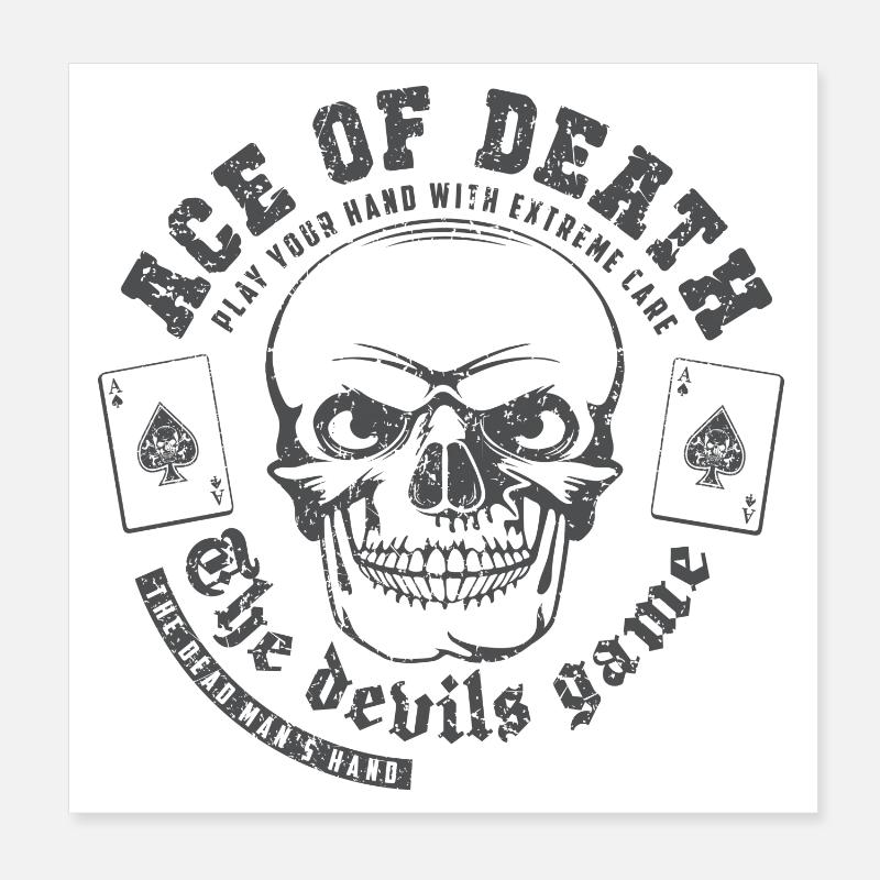 Ass des Todes Poster 20x20 cm