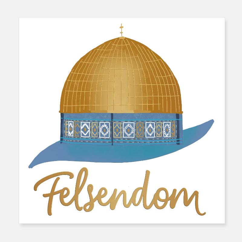 Jérusalem, Mont du Temple, Dôme du Rocher Poster 20 x 20 cm