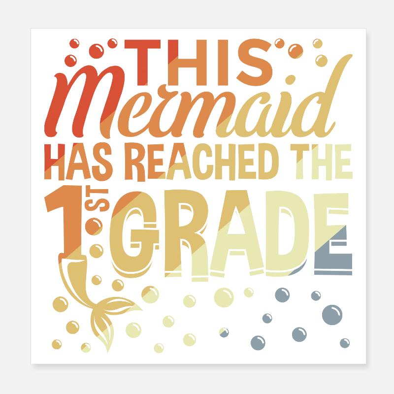 Mermaid 1st class Poster 8" x 8" (20x20 cm)