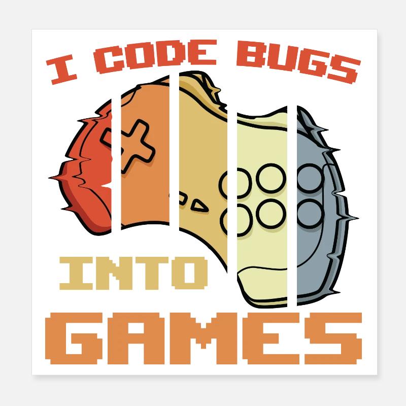 Spieleprogrammierer Witz Poster 20x20 cm