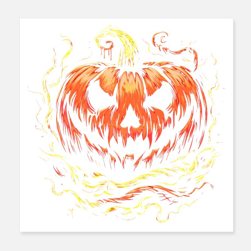 Halloween pumpkin - Poster 8" x 8" (20x20 cm) - white