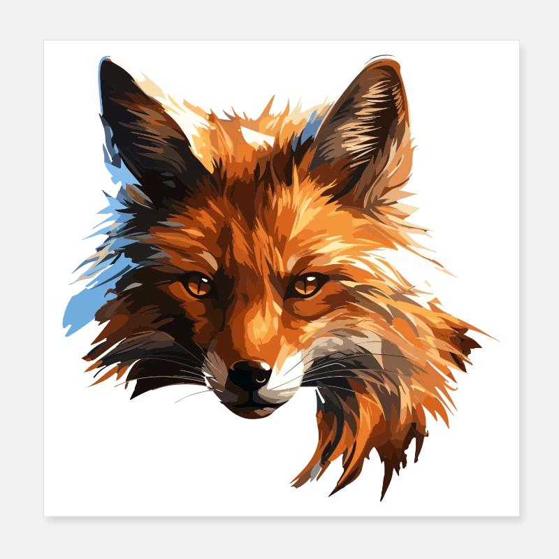 Polygon Fuchs Poster 20x20 cm