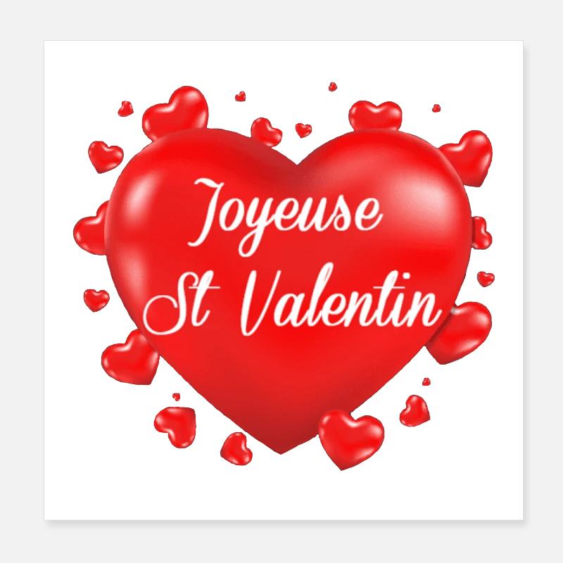 Coeur st valentin Poster 20 x 20 cm