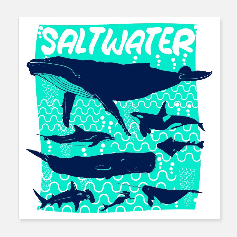Eau salée Poster 20 x 20 cm