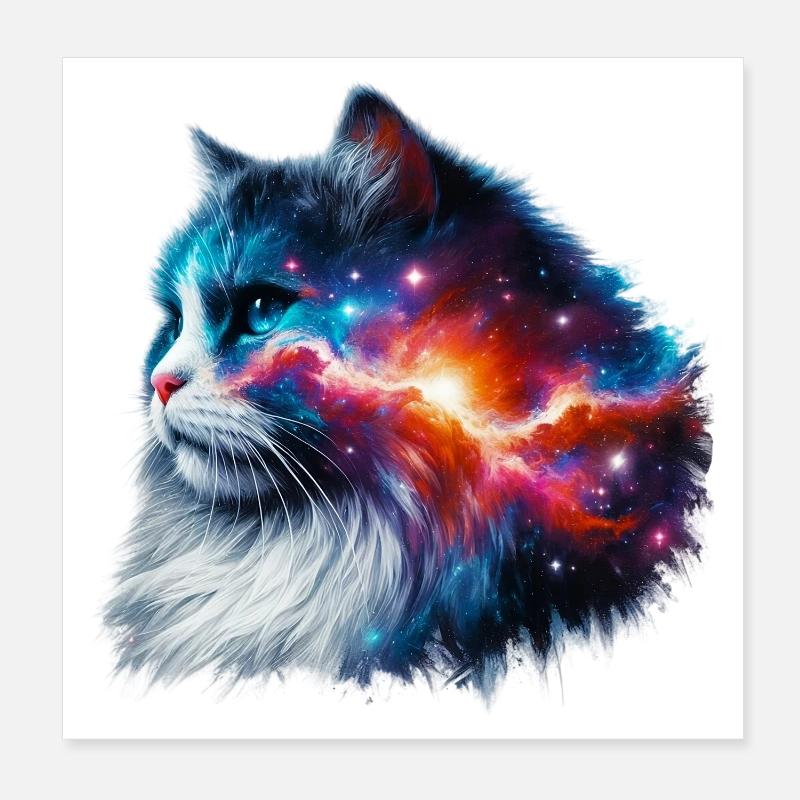 Cat Poster 8" x 8" (20x20 cm)