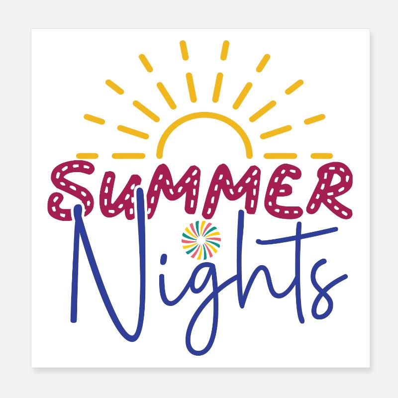 Sommernächte Poster 20x20 cm