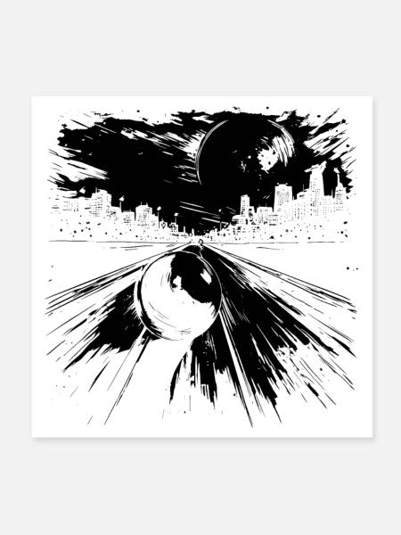 Bowling - Poster 8" x 8" (20x20 cm) - white - Front