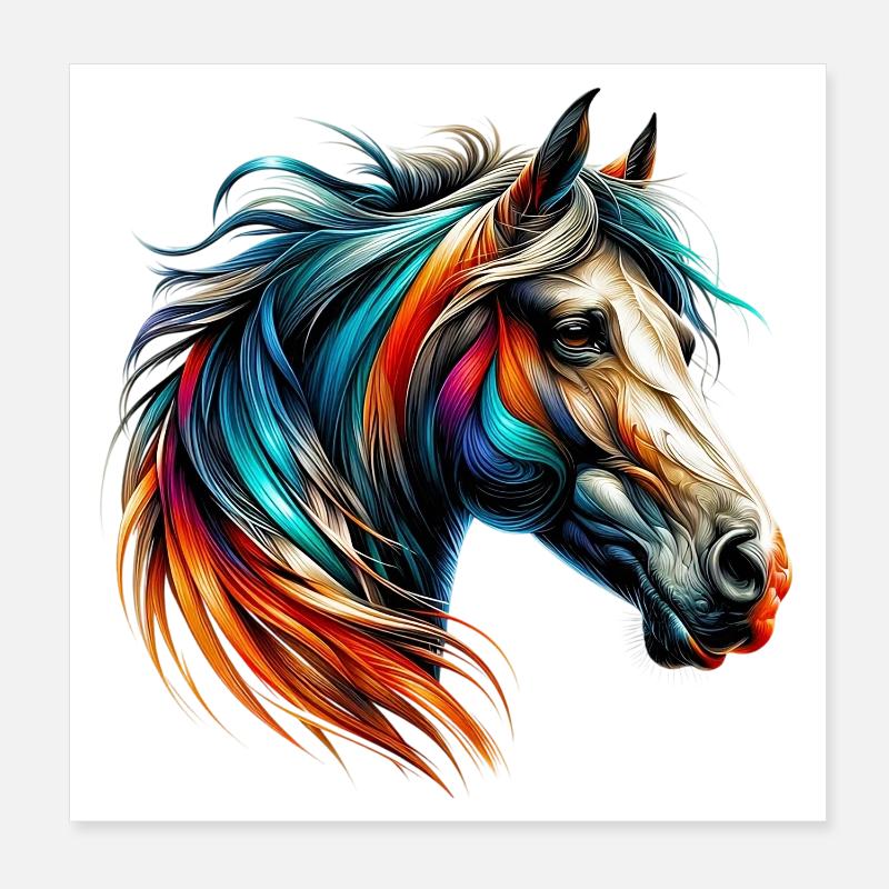 Pferd Poster 20x20 cm