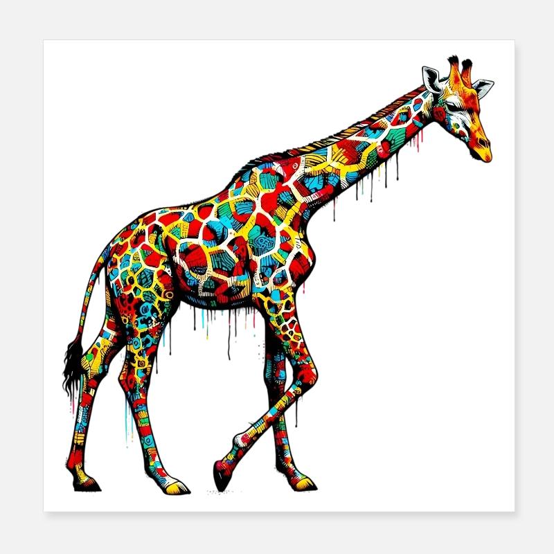 Girafe Poster 20 x 20 cm
